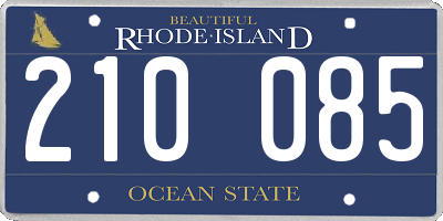 RI license plate 210085
