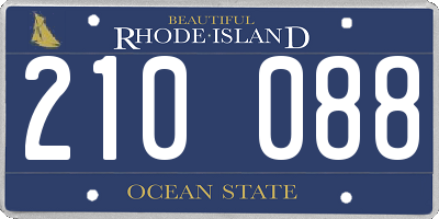 RI license plate 210088