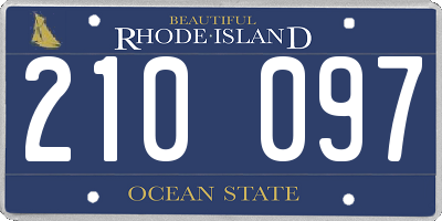 RI license plate 210097