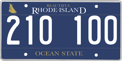 RI license plate 210100