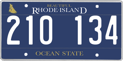 RI license plate 210134