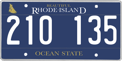 RI license plate 210135