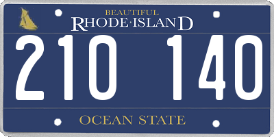 RI license plate 210140