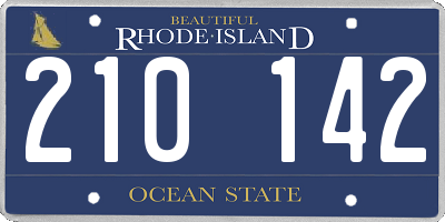 RI license plate 210142