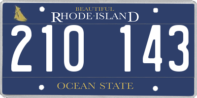 RI license plate 210143