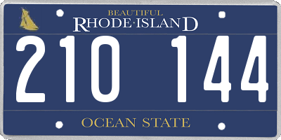 RI license plate 210144