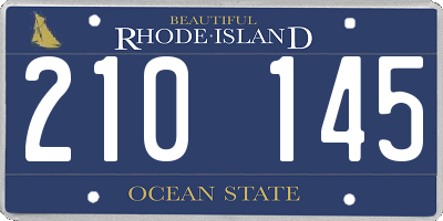 RI license plate 210145