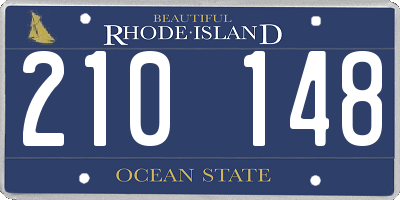 RI license plate 210148