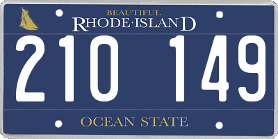 RI license plate 210149