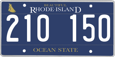 RI license plate 210150