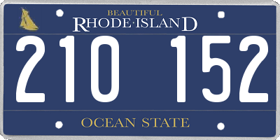 RI license plate 210152