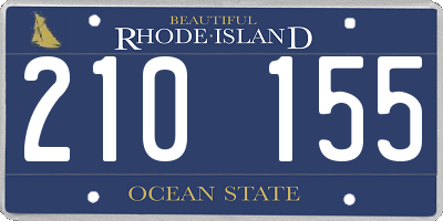 RI license plate 210155