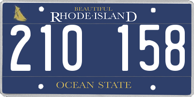 RI license plate 210158