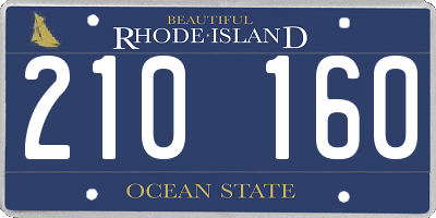 RI license plate 210160