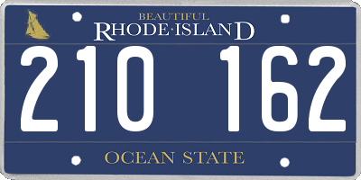 RI license plate 210162