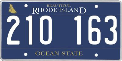 RI license plate 210163