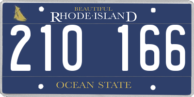 RI license plate 210166