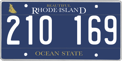 RI license plate 210169
