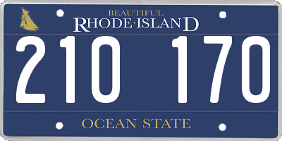 RI license plate 210170