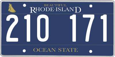 RI license plate 210171