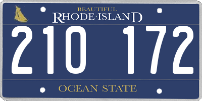 RI license plate 210172