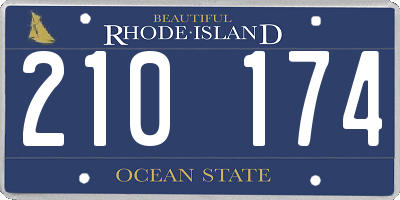 RI license plate 210174