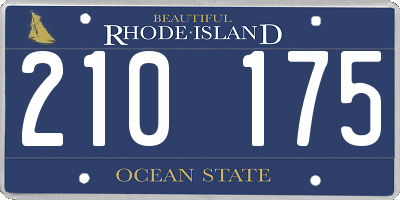 RI license plate 210175