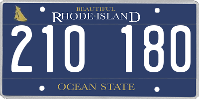 RI license plate 210180