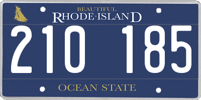 RI license plate 210185