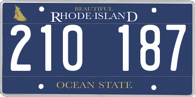 RI license plate 210187