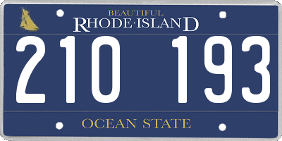 RI license plate 210193