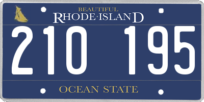 RI license plate 210195