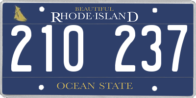 RI license plate 210237