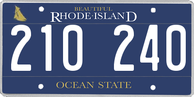 RI license plate 210240