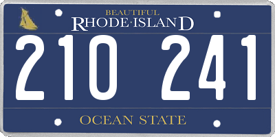 RI license plate 210241