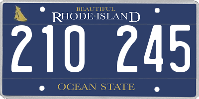 RI license plate 210245