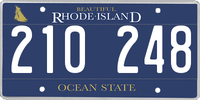 RI license plate 210248