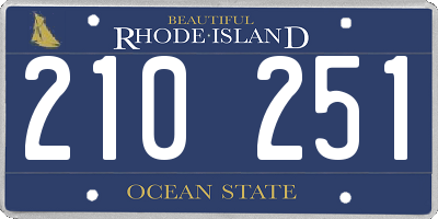 RI license plate 210251