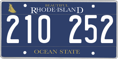 RI license plate 210252
