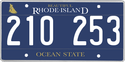 RI license plate 210253