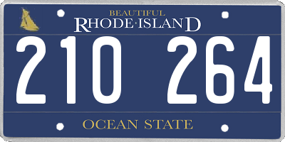 RI license plate 210264