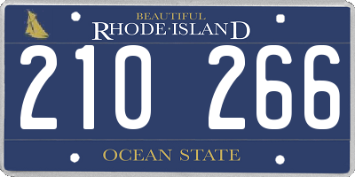 RI license plate 210266