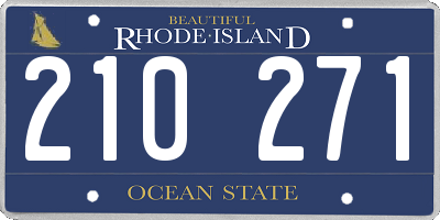 RI license plate 210271