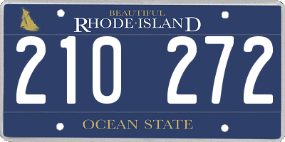 RI license plate 210272