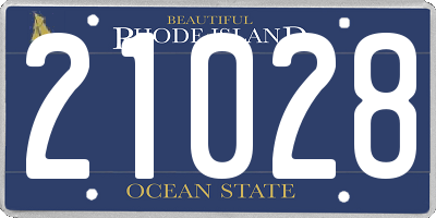 RI license plate 21028