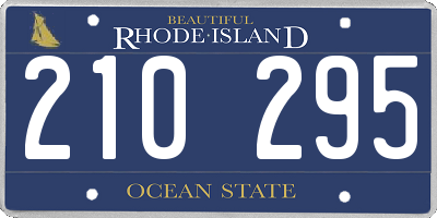 RI license plate 210295