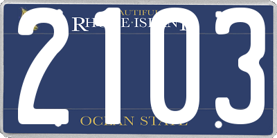 RI license plate 2103