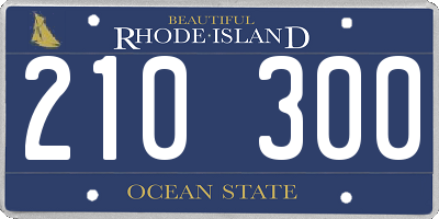 RI license plate 210300