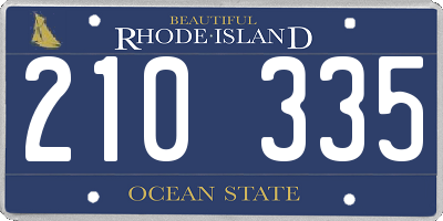 RI license plate 210335