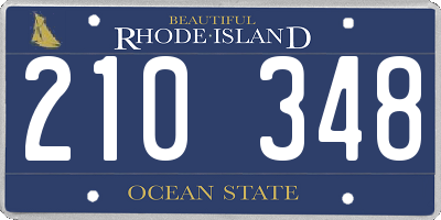 RI license plate 210348